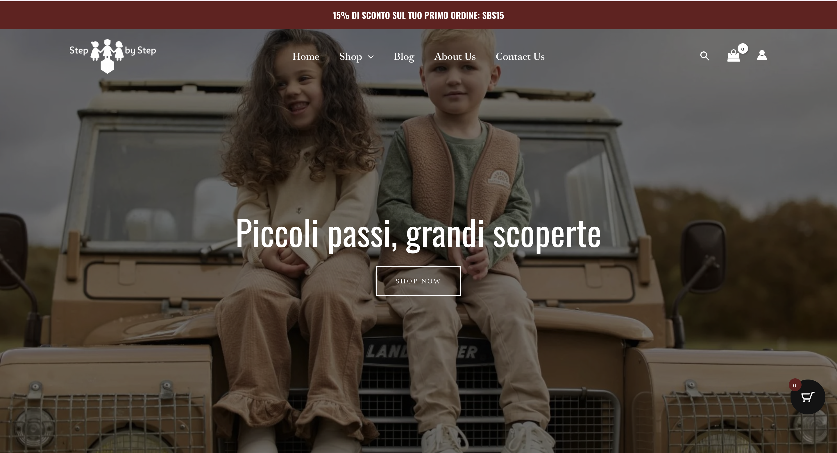 Homepage del sito Step by Step